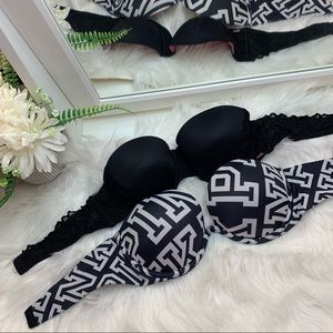Victoria’s Secret  PINK 2x Strapless Bra size 34B